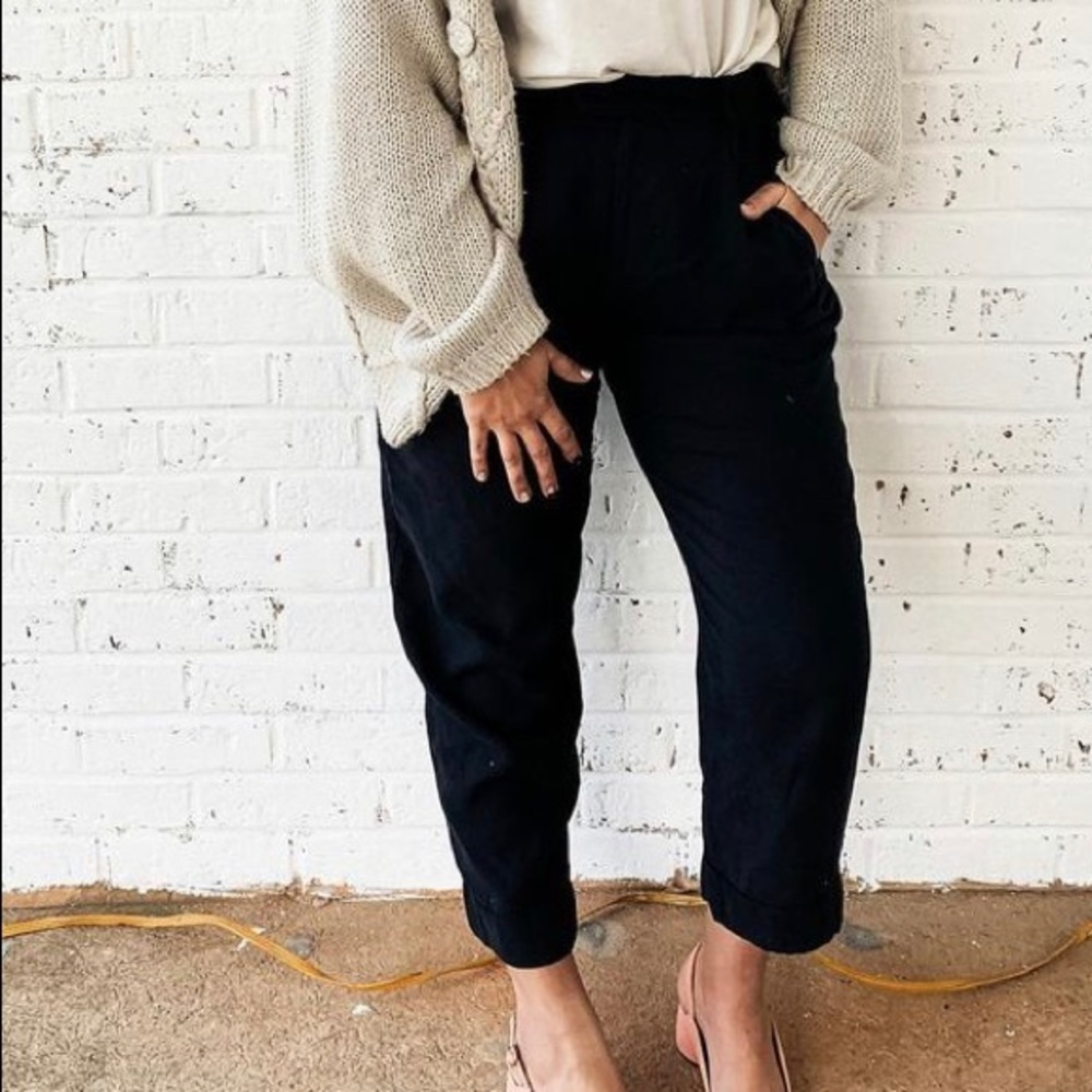 Everlane Black Pleated Pants